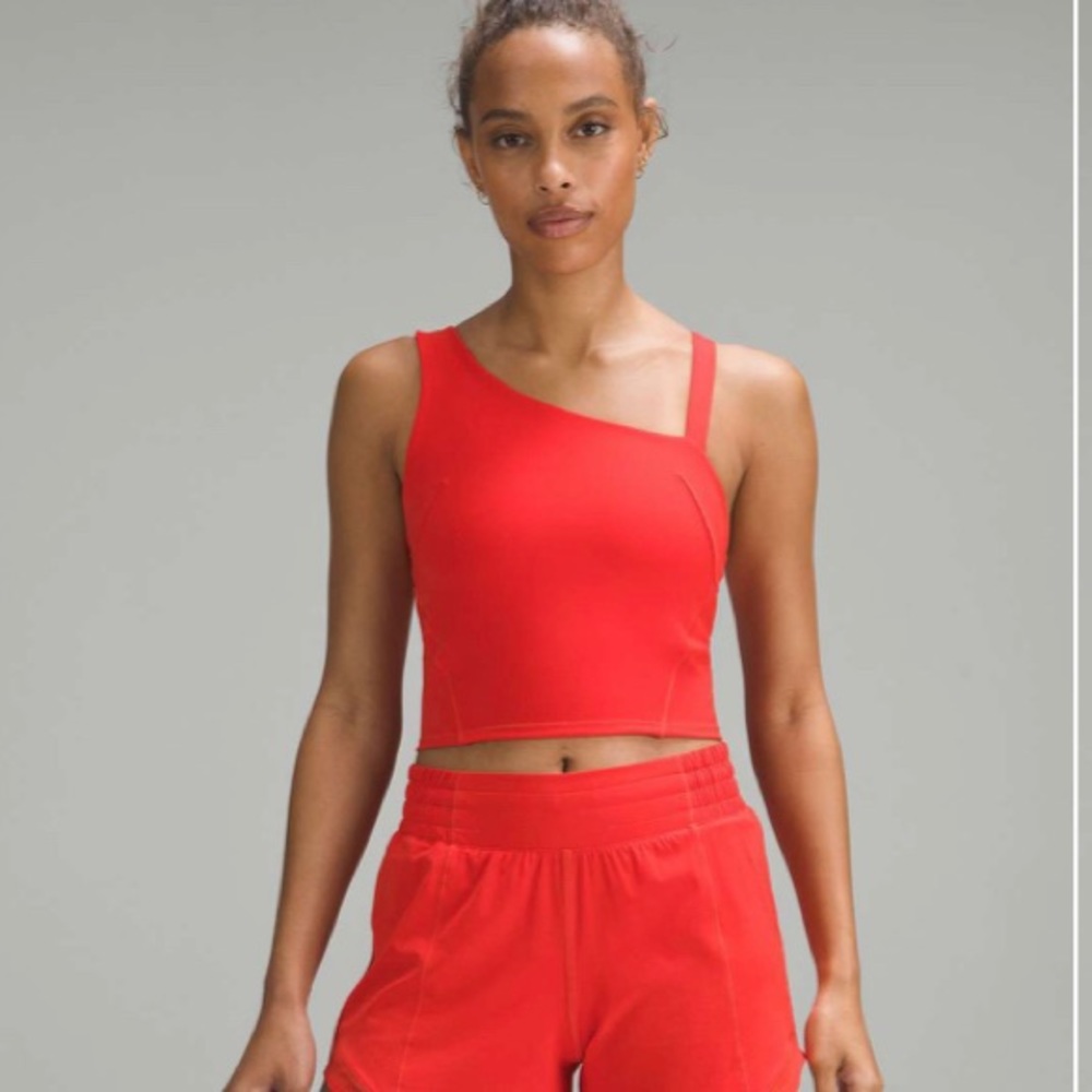 lululemon athletica Red Asymmetrical Tank Top
